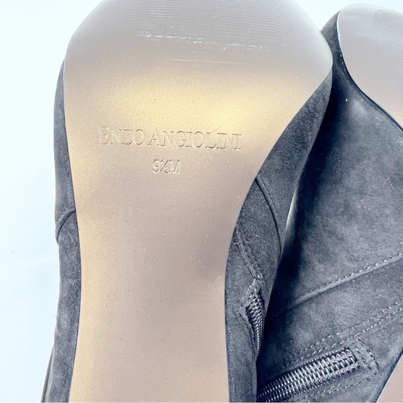 ✅ NWB Enzo Angiolini Eahaver Ankle SUEDE Boots BROWN SIZE 9.5 - Picture 8 of 12